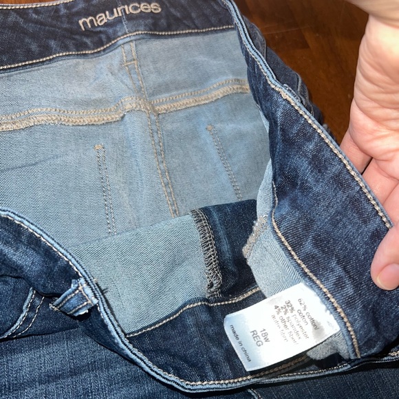 Maurices Blue Flare Wide Leg Jeans - Picture 2 of 4